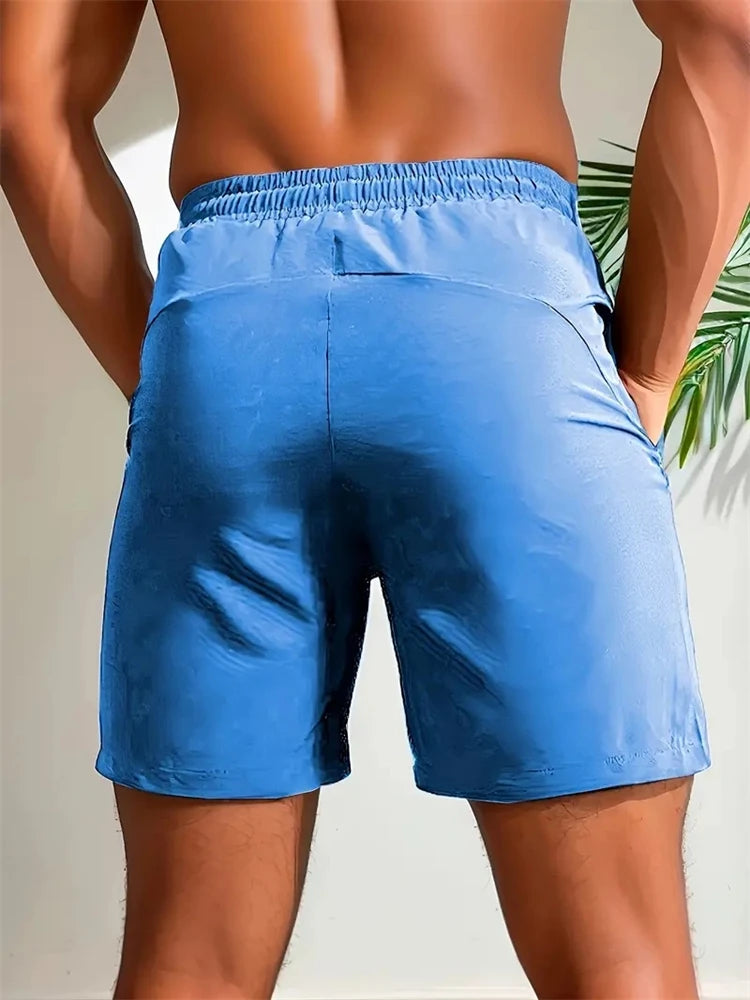 UETEEY Summer Shorts Men Gym Sport Running Squat Fitness Workout Man Short Pants Breathable Quick-drying Drawstring Mens Shorts - Strom Athletics