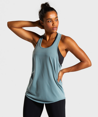 Lightweight Seamless Tank | Turquoise - Creeve Co.