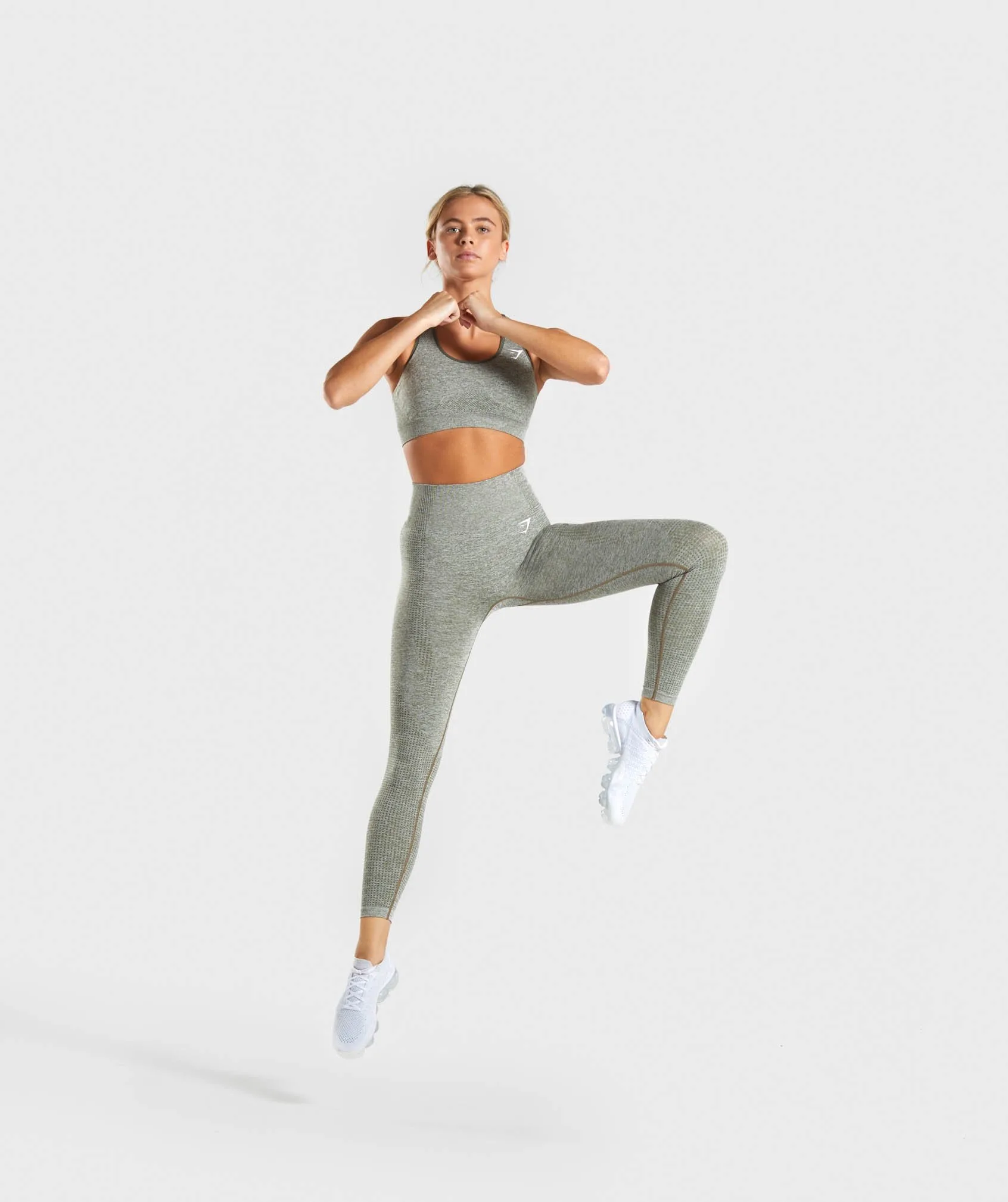 Vital Seamless Leggings | Khaki Marl - Creeve Co.